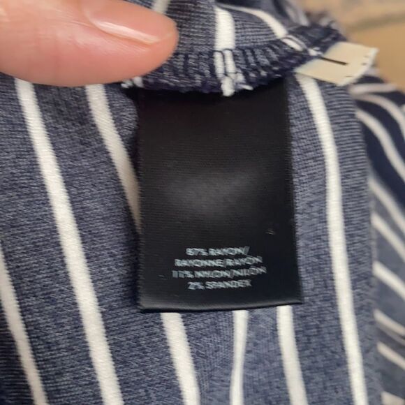 ANN Taylor double bell sleeve striped dress - Picture 8 of 8